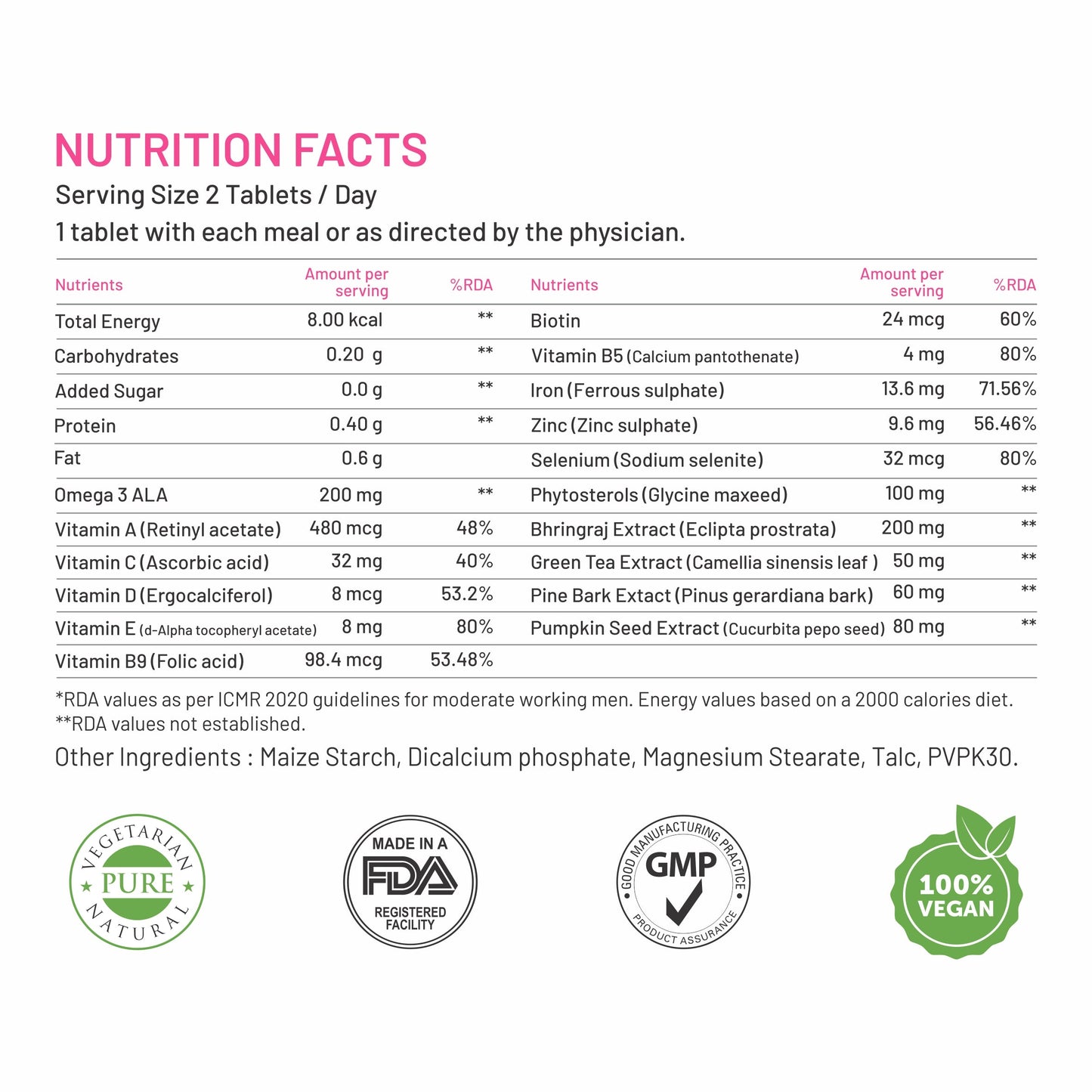 Vitamin E Capsule Tablets Hair Oil Growth Moisturizer Omega-3  Bhringraj Green Tea Phtosterol Gel Organic Plant Supplement Hair Fall Control Loss Volume Thickness Scalp Shine Beauty Vegetarian Women