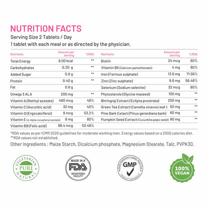 Vitamin E Capsule Tablets Hair Oil Growth Moisturizer Omega-3  Bhringraj Green Tea Phtosterol Gel Organic Plant Supplement Hair Fall Control Loss Volume Thickness Scalp Shine Beauty Vegetarian Women 